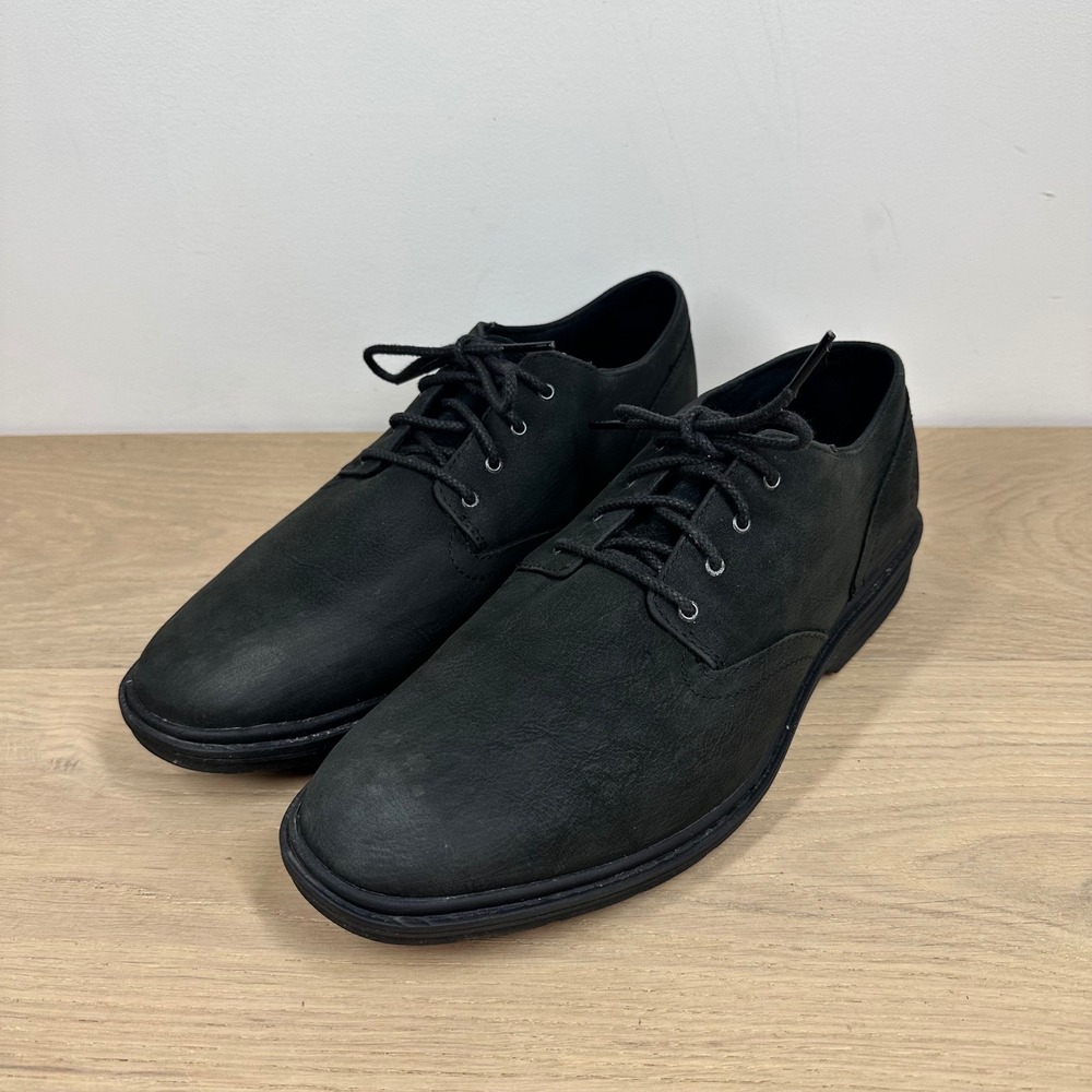 Timberland Hoverlite Oxford Shoes Mens 9 Black Leather Lace Up Lightweight